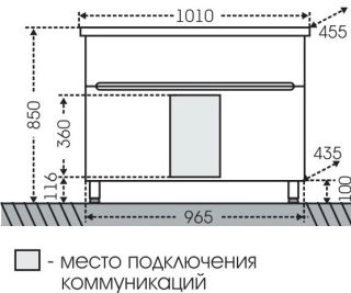 Тумба под раковину СанТа Лондон 224009л 100см белый